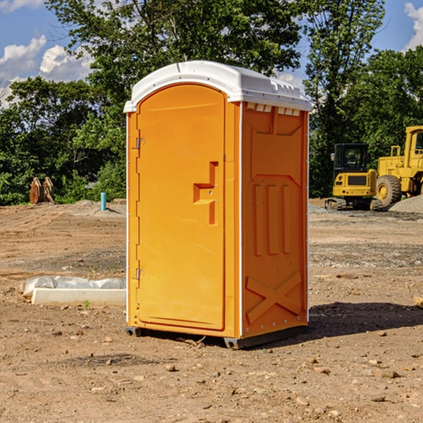 how often are the porta potties cleaned and serviced during a rental period in Pennington